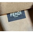 Borsa Fendi Sunshine Small Shopper Tote FF in tessuto jacquard Marrone
