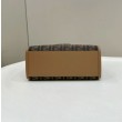 Borsa Fendi Sunshine Small Shopper Tote FF in tessuto jacquard Marrone