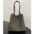 Borsa grande Fendi Origami 8BH415 Caffè scuro