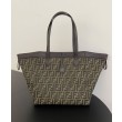 Borsa grande Fendi Origami 8BH415 Caffè scuro