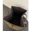 Borsa grande Fendi Origami 8BH415 Caffè scuro