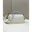 Borsa Replica 1:1 in tela Fendi Baguette media FF 8BR600 Bianca