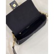 Borsa in tela Fendi Baguette media FF 8BR600 Nera