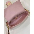 Borsa in tela Fendi Baguette media FF 8BR600 Rosa