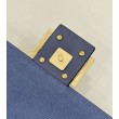 Borsa media Fendi Baguette Jacquard FF in tessuto 8BR600 Blu