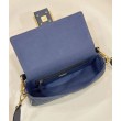 Borsa media Fendi Baguette Jacquard FF in tessuto 8BR600 Blu