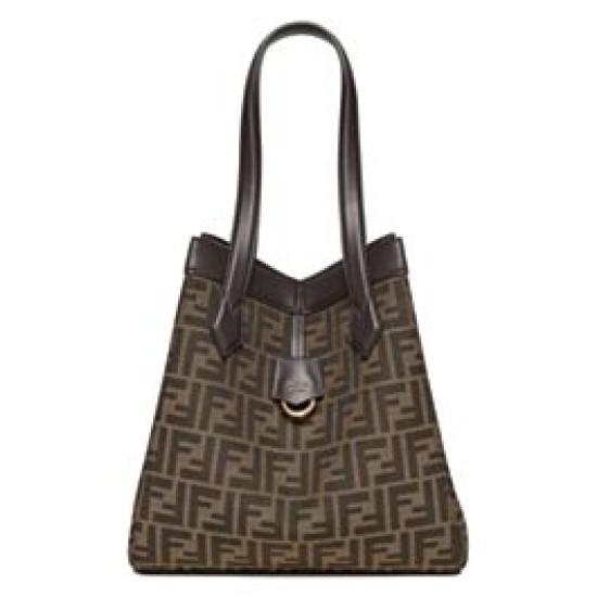 Borsa media Fendi Origami 8BH414 Caffè scuro