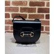 Borsa mini arrotondata Gucci Horsebit 1955 760191 Nera