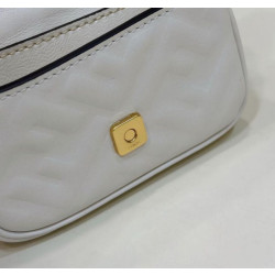 Borse Replica mini Fendi Nano Baguette FF in tela Bianca