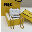 Borse Replica mini Fendi Nano Baguette FF in tela Bianca Borse Replica mini Fendi Nano Baguette FF in tela Bianca