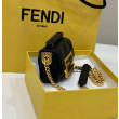 Borsa mini Fendi Nano Baguette FF in tela Nera Borsa mini Fendi Nano Baguette FF in tela Nera