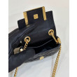 Borsa mini Fendi Nano Baguette FF in tela Nera Borsa mini Fendi Nano Baguette FF in tela Nera