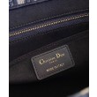Borse Imitazioni tote Christian Dior piccola Dior Book Ricami Dior Oblique blu scuro e pelle di vitello