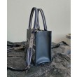Borse Imitazioni tote Christian Dior piccola Dior Book Ricami Dior Oblique blu scuro e pelle di vitello
