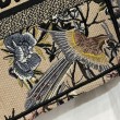 Borse Firmate Replica tote Dior media a libro Jardin d'Hiver ricamo Beige