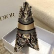 Borse Firmate Replica tote Dior media a libro Jardin d'Hiver ricamo Beige