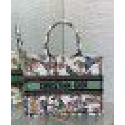Borse Replica Alta Qualità tote Dior Medium Book Toile de Jouy Mexico Ricamo Bianco