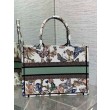 Borse Replica Alta Qualità tote Dior Medium Book Toile de Jouy Mexico Ricamo Bianco