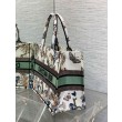 Borse Replica Alta Qualità tote Dior Medium Book Toile de Jouy Mexico Ricamo Bianco