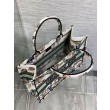 Borse Replica Alta Qualità tote Dior Medium Book Toile de Jouy Mexico Ricamo Bianco