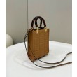 Borsa Replica 1:1 tote Fendi Mini Sunshine Shopper Marrone