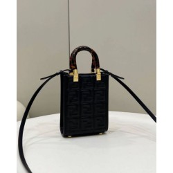 Borsa tote Fendi Mini Sunshine Shopper Nera