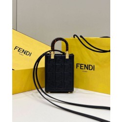 Borsa tote Fendi Mini Sunshine Shopper Nera