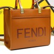 Borse Firmate Replica tote Fendi Sunshine piccola shopper Marrone