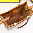 Borse Firmate Replica tote Fendi Sunshine piccola shopper Marrone
