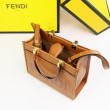 Borse Firmate Replica tote Fendi Sunshine piccola shopper Marrone