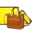 Borse Firmate Replica tote Fendi Sunshine piccola shopper Marrone