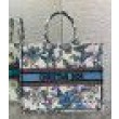 Replica Perfetta tote grande per libri Dior Toile de Jouy Mexico ricamo bianco/blu