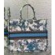 Replica Perfetta tote grande per libri Dior Toile de Jouy Mexico ricamo bianco/blu