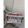 Qualità superiore replica tote media Dior Book Tote multicolore con ricamo Florilegio bianco