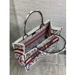 Qualità superiore replica tote media Dior Book Tote multicolore con ricamo Florilegio bianco
