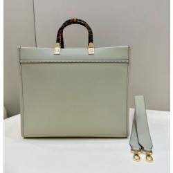 Replica Perfetta tote media Fendi Sunshine verde chiaro