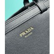 Borse Imitazioni tote media Prada con cintura 1BA417 nera