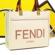 Borse Replica Alta Qualità tote shopper piccola Fendi Sunshine Bianca