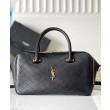 Borsone YSL Saint Laurent Lyia con cassandre e impunture trapuntate a rombi nere