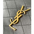 Borsone YSL Saint Laurent Lyia con cassandre e impunture trapuntate a rombi nere