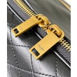 Borsone YSL Saint Laurent Lyia con cassandre e impunture trapuntate a rombi nere
