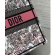 Christian Dior Borse Replica tote media Dior Book Borse Replica rosa a tema Butterfly Around The World. Ricamo grafico
