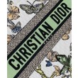 Christian Dior Replica Perfetta tote media Dior Book Crema Ricamata con motivo Toile de Jouy Mexico bianco multicolor