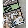 Christian Dior Replica Perfetta tote media Dior Book Crema Ricamata con motivo Toile de Jouy Mexico bianco multicolor