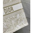Christian Dior Borsa tote media Dior Book dorata Con motivo Butterfly Around The World color oro e bianco