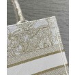 Christian Dior Borsa tote media Dior Book dorata Con motivo Butterfly Around The World color oro e bianco