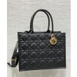 Christian Dior Borsa tote media Dior Book Nera Motivo Macrocannage