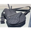 Custodia da uomo Dior Saddle Dior Oblique Jacquard nera