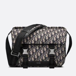 Replica Perfette Borsa a tracolla Dior Explorer Oblique Jacquard Nera imitazioni