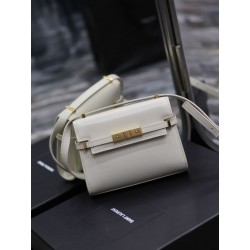 Dettagli perfetti Qualità superiore replica a tracolla mini YSL Saint Laurent Manhattan Bianca